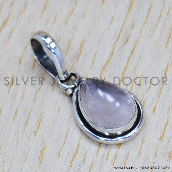 Rose Quartz 925 Sterling Silver Jewelry Set (SJWS-20) Rose Quartz 925 Sterling Silver Jewelry Set (SJWS-20)