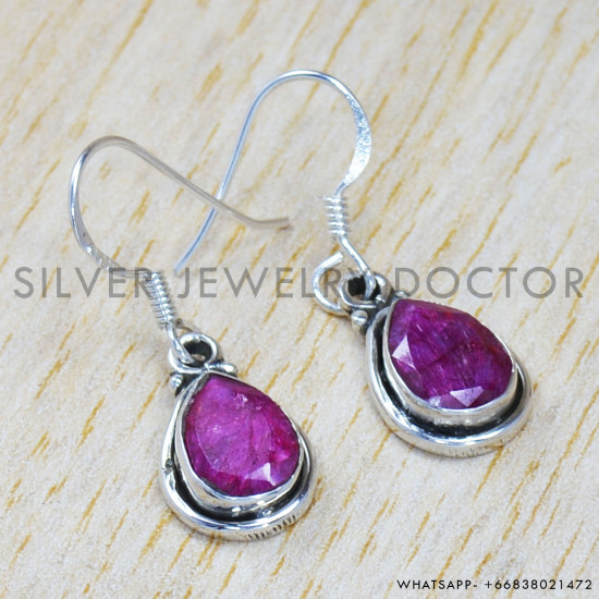 Ruby 925 Sterling Silver Jewelry Set (SJWS-29) Ruby 925 Sterling Silver Jewelry Set (SJWS-29)