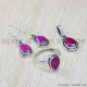 Ruby 925 Sterling Silver Jewelry Set (SJWS-29) Ruby 925 Sterling Silver Jewelry Set (SJWS-29)