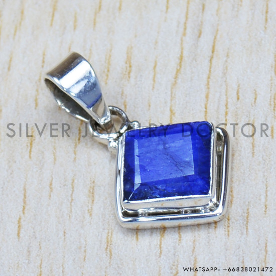 Sapphire 925 Sterling Silver Jewelry Set (SJWS-34)