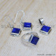 Sapphire 925 Sterling Silver Jewelry Set (SJWS-34)