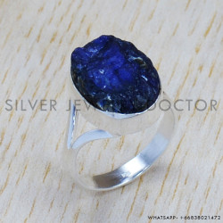 Rough Sapphire 925 Sterling Silver Jewelry Set (SJWS-35) Rough Sapphire 925 Sterling Silver Jewelry Set (SJWS-35)