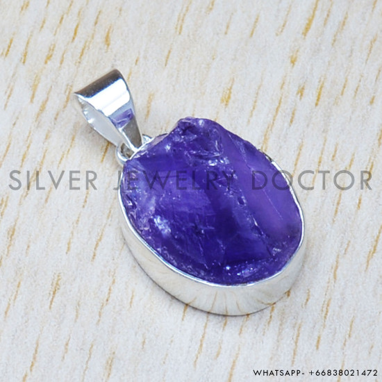 Rough Amethyst 925 Sterling Silver Jewelry Set (SJWS-41) Rough Amethyst 925 Sterling Silver Jewelry Set (SJWS-41)