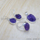 Rough Amethyst 925 Sterling Silver Jewelry Set (SJWS-41) Rough Amethyst 925 Sterling Silver Jewelry Set (SJWS-41)