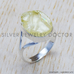 Rough Lemon Quartz 925 Sterling Silver Jewelry Set (SJWS-44) Rough Lemon Quartz 925 Sterling Silver Jewelry Set (SJWS-44)