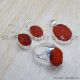 Rough Carnelian 925 Sterling Silver Jewelry Set (SJWS-45) Rough Carnelian 925 Sterling Silver Jewelry Set (SJWS-45)