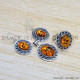 Amber 925 Sterling Silver Jewelry Set (SJWS-51)
