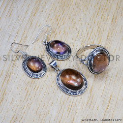 Ametrine 925 Sterling Silver Jewelry Set (SJWS-61)