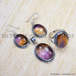 Ametrine 925 Sterling Silver Jewelry Set (SJWS-63)