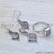 Rose Quartz 925 Sterling Silver Jewelry Set (SJWS-65)
