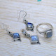 Wholesale Price Rainbow Moonstone 925 Sterling Silver Jewelry Set SJWS-69