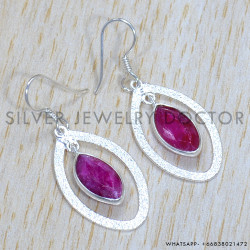 Ruby 925 Sterling Silver Jewelry Set (SJWS-71) Ruby 925 Sterling Silver Jewelry Set (SJWS-71)