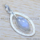 Rainbow Moonstone 925 Sterling Silver Jewelry Set (SJWS-74)