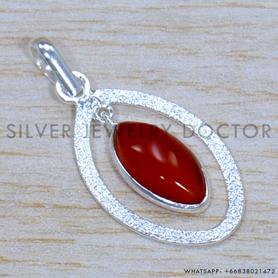 Carnelian 925 Sterling Silver Jewelry Set (SJWS-78)