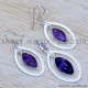 Amethyst 925 Sterling Silver Jewelry Set (SJWS-79)