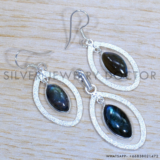 Labradorite 925 Sterling Silver Jewelry Set (SJWS-82)