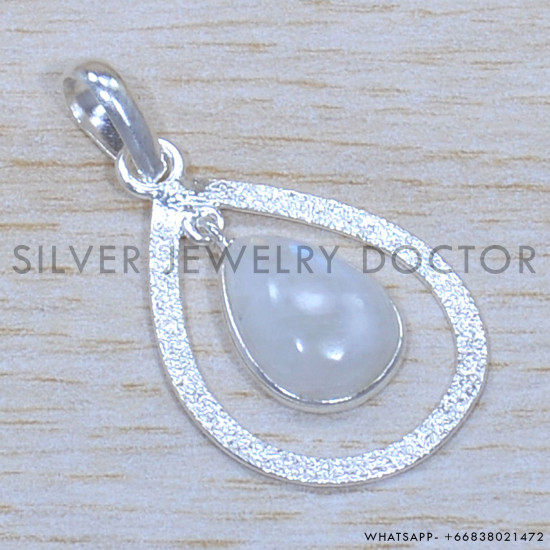 Rainbow Moonstone 925 Sterling Silver Jewelry Set (SJWS-83)