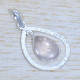 925 Sterling Silver Semi Precious Rose Quartz Gemstone Jewelry Set SJWS-84