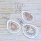 925 Sterling Silver Semi Precious Rose Quartz Gemstone Jewelry Set SJWS-84