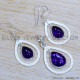 Amethyst 925 Sterling Silver Jewelry Set (SJWS-96)