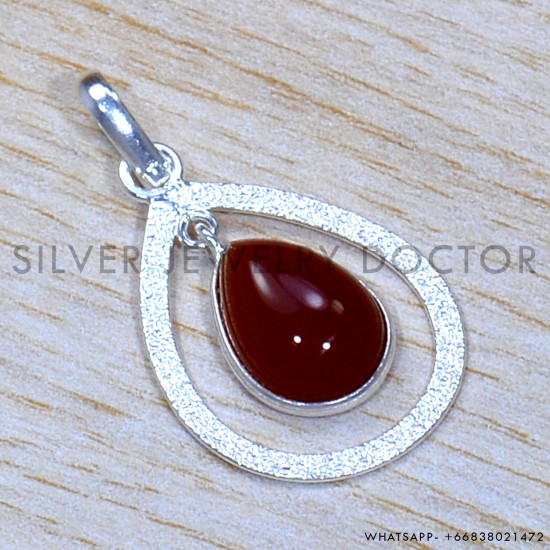 Carnelian 925 Sterling Silver Jewelry Set (SJWS-98)