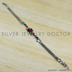 Lapis Lazuli 925 Sterling Silver Bracelet (WB-6472) Lapis Lazuli 925 Sterling Silver Bracelet (WB-6472)