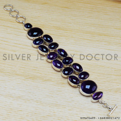 Amethyst 925 Sterling Silver Bracelet (WB-6476) Amethyst 925 Sterling Silver Bracelet (WB-6476)