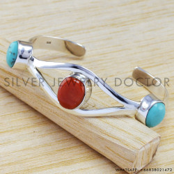 Turquoise 925 Sterling Silver Bangles (WB-6487)