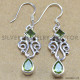 Peridot 925 Sterling Silver Earrings (WE-6209) Peridot 925 Sterling Silver Earrings (WE-6209)