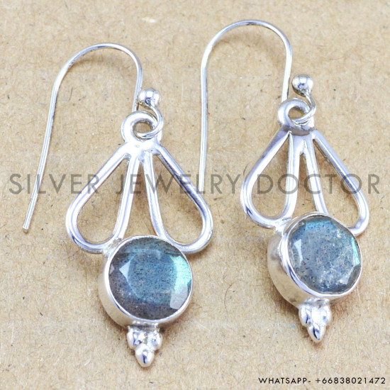 Labradorite 925 Sterling Silver Earrings (WE-6215) Labradorite 925 Sterling Silver Earrings (WE-6215)
