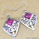 Ruby 925 Sterling Silver Earrings (WE-6217) Ruby 925 Sterling Silver Earrings (WE-6217)