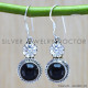 Black Onyx 925 Sterling Silver Earrings (WE-6255)