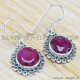 Ruby 925 Sterling Silver Earrings (WE-6259) Ruby 925 Sterling Silver Earrings (WE-6259)