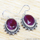 Ruby 925 Sterling Silver Earrings (WE-6265) Ruby 925 Sterling Silver Earrings (WE-6265)
