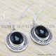 Black Onyx 925 Sterling Silver Earrings (WE-6266)