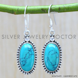 Turquoise 925 Sterling Silver Earrings (WE-6268) Turquoise 925 Sterling Silver Earrings (WE-6268)