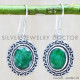 Emerald 925 Sterling Silver Earrings (WE-6290)