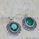Emerald 925 Sterling Silver Earrings (WE-6290)