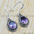 Amethyst 925 Sterling Silver Earrings (WE-6350)