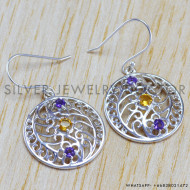 Amethyst 925 Sterling Silver Earrings (WE-6361) Amethyst 925 Sterling Silver Earrings (WE-6361)