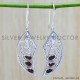 Garnet 925 Sterling Silver Earrings (WE-6384) Garnet 925 Sterling Silver Earrings (WE-6384)