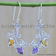 Amethyst 925 Sterling Silver Earrings (WE-6392) Amethyst 925 Sterling Silver Earrings (WE-6392)
