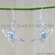 Blue Topaz 925 Sterling Silver Earrings (WE-6400) Blue Topaz 925 Sterling Silver Earrings (WE-6400)