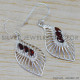 Garnet 925 Sterling Silver Earrings (WE-6403) Garnet 925 Sterling Silver Earrings (WE-6403)