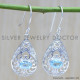 Blue Topaz 925 Sterling Silver Earrings (WE-6409) Blue Topaz 925 Sterling Silver Earrings (WE-6409)