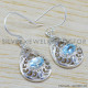 Blue Topaz 925 Sterling Silver Earrings (WE-6409) Blue Topaz 925 Sterling Silver Earrings (WE-6409)