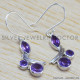 Amethyst 925 Sterling Silver Earrings (WE-6416)