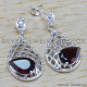 Garnet 925 Sterling Silver Earrings (WE-6417) Garnet 925 Sterling Silver Earrings (WE-6417)