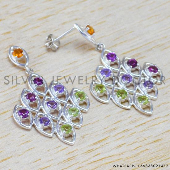 925 Sterling Silver Earrings (WE-6420) 925 Sterling Silver Earrings (WE-6420)