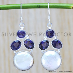 Amethyst 925 Sterling Silver Earrings (WE-6443)